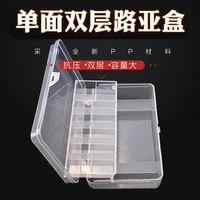 ruke one sided double deck many compartments fishing box high strength transparent visible plastic box with drain hole