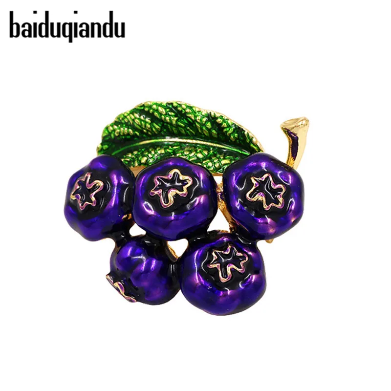 baiduqiandu Enameled Cranberry Brooch Pins for Women Blueberry Wedding Party Accessories | Украшения и аксессуары