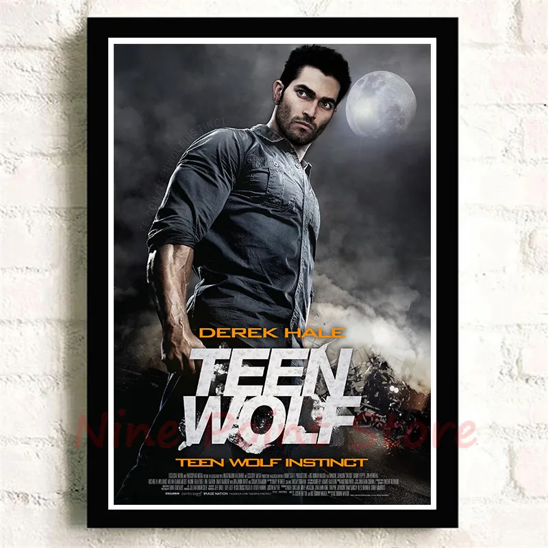 Teen Wolf, белая бумага с покрытием, кино-стикеры Настенные, четкое изображение, украшение для дома, гостиной, спальни, дома, без рамы