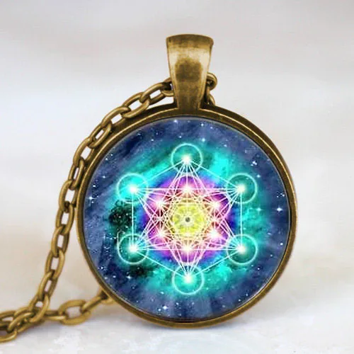 Psychedelic Сакральная Геометрия кабошон Мужская цепочка ручной работы Новая мода