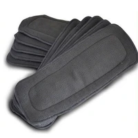 1111 well quality 20units a pack bamboo charcoal inserts reusable liners for pocket cloth diapers absrobent pads 5 layers