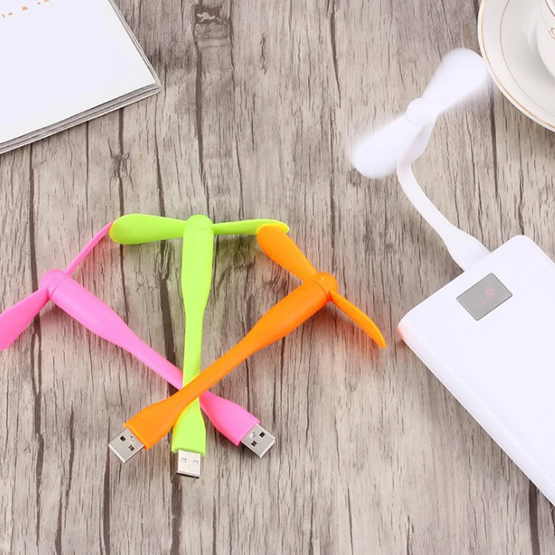 Креативная красочная Гибкая usb-лампа портативный мини-вентилятор и USB СВЕТОДИОДНЫЙ светильник для power Bank& notebook& компьютерный гаджет