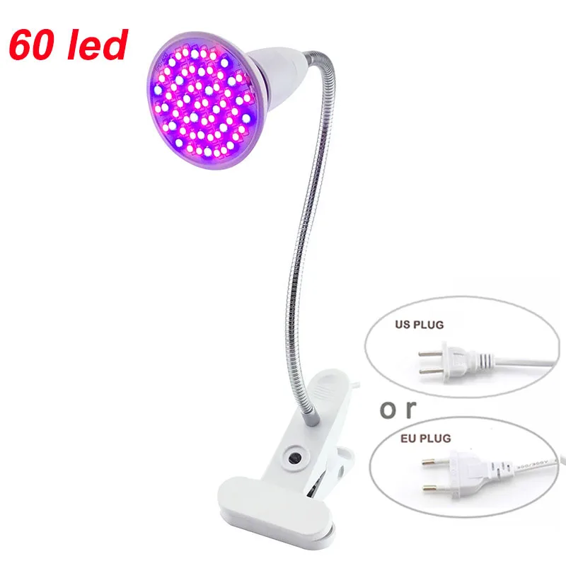 60 led 60 200 290 светодиодный завода светать лампы для помещений семена cultivo держатель лампы Настольный зажим парниковый эффект; Выращивание растений без почвы растет - Испускаемый цвет: 60 led