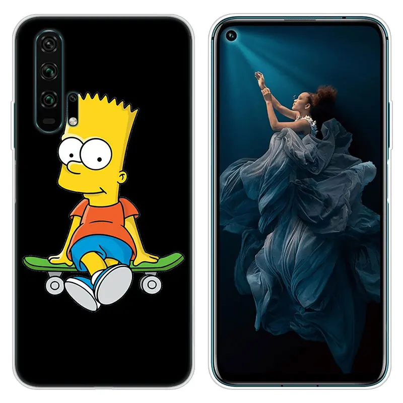 Hot The Simpsons Fashion Soft Silicone Case for Huawei Honor 20 8A 7A Pro 10 9 8 Lite View 20 7S 8S 8X 7X 6X 8C 20i 10i Play TPU