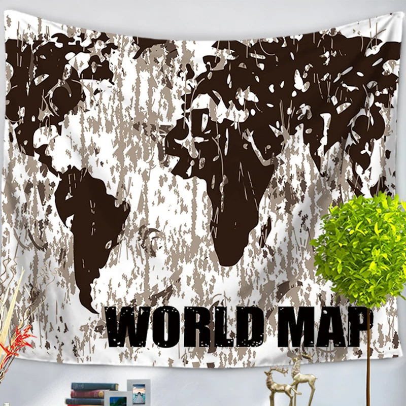 

Wall Hanging Tapestry Vintage World Map Tapestry Bedspread Living Room Dining Room Art Wall Decor Tapestries Drop Shipping
