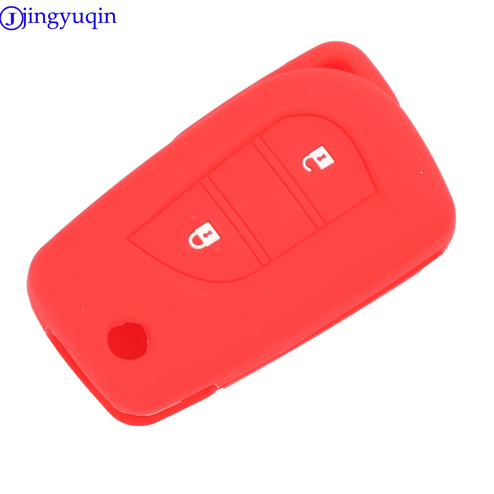 Jingyuqin 2B дистанционный ключ силиконовый чехол для Toyota Yaris Camry Corolla Prado REIZ Crown RAV4 Hilux складной флид