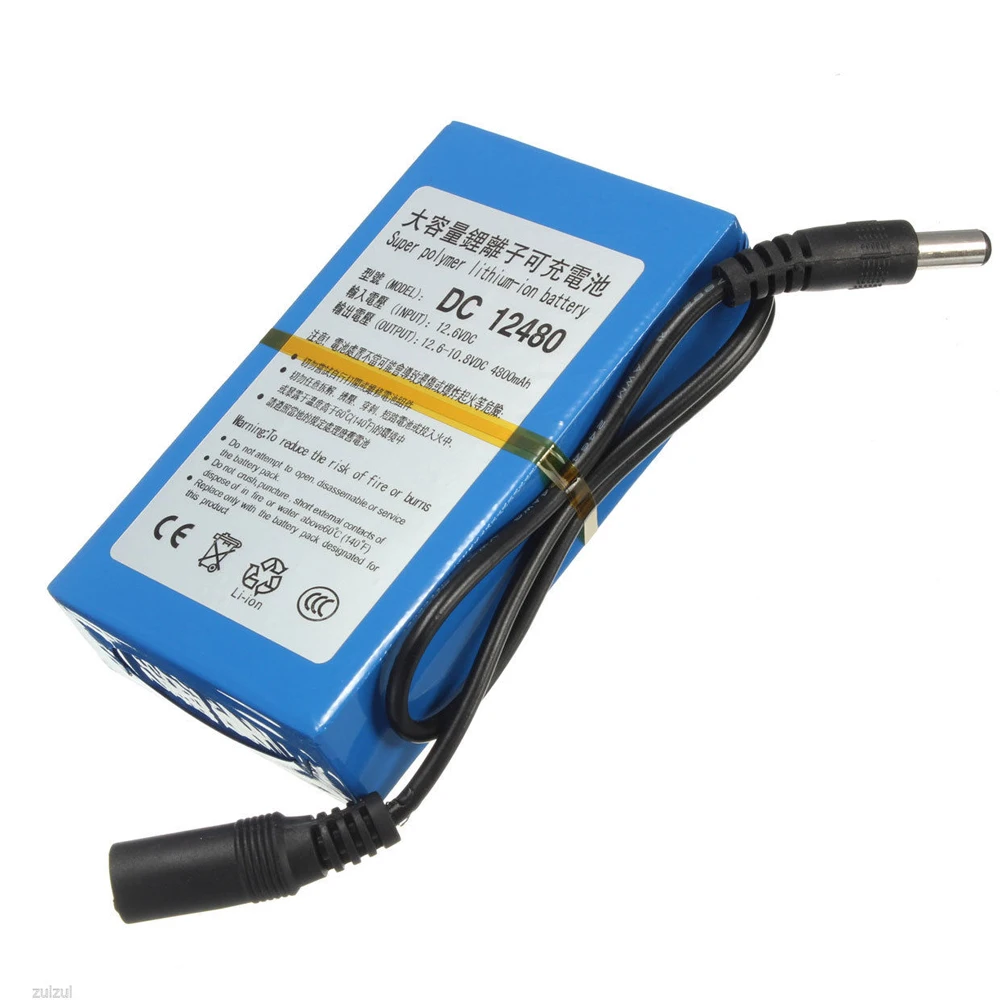Оптовая продажа 10 шт Высокое качество литий ионная батарея Портативный 4800mAh DC 12V 12