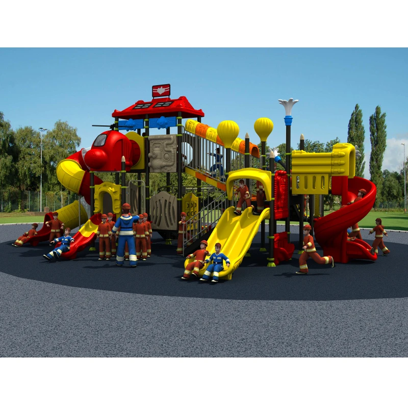 fireman amusement playground slide,outdoor playground park YLW-OUT1666