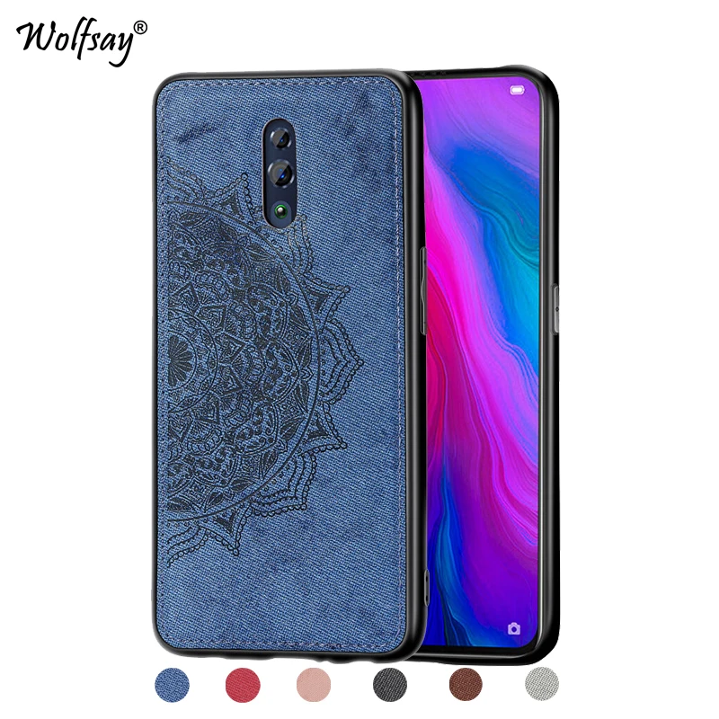 

For OPPO Reno Case Luxury Shockproof TPU Cloth Texture Hard Back Phone Bumper For OPPO Reno Silicone Cover For OPPO Reno Fundas