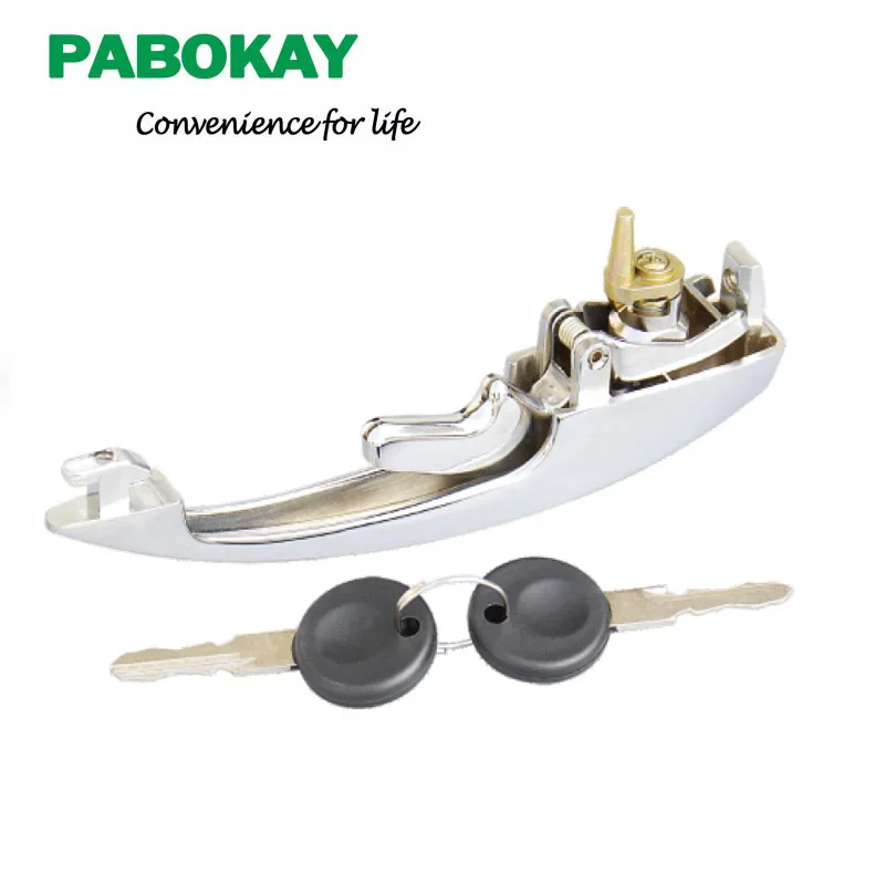 

For VW Bay Type 2 T2 Camper Van Bus Chrome Door Handle Set with Keys 113898205M 111837205J