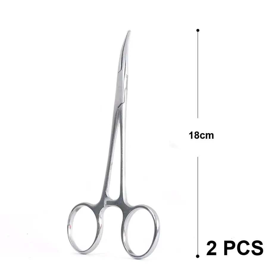 18cm 2pc Maximumcatch DE016 12 см/14 см/16 см рыболовные щипцы рыболовные аксессуары изогнутые гемостаты - Цвет: 18cm 2pc