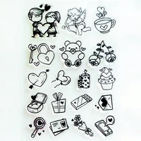 ylcs363 love silicone clear stamps for scrapbooking diy photo album cards decoration transparent stamp craft clear stamp new