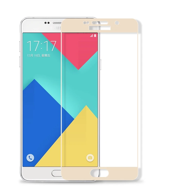 Закаленное стекло с полным покрытием для Samsung Galaxy A7 2016 Duos A710 A7100 A710F A710K A710S A710M