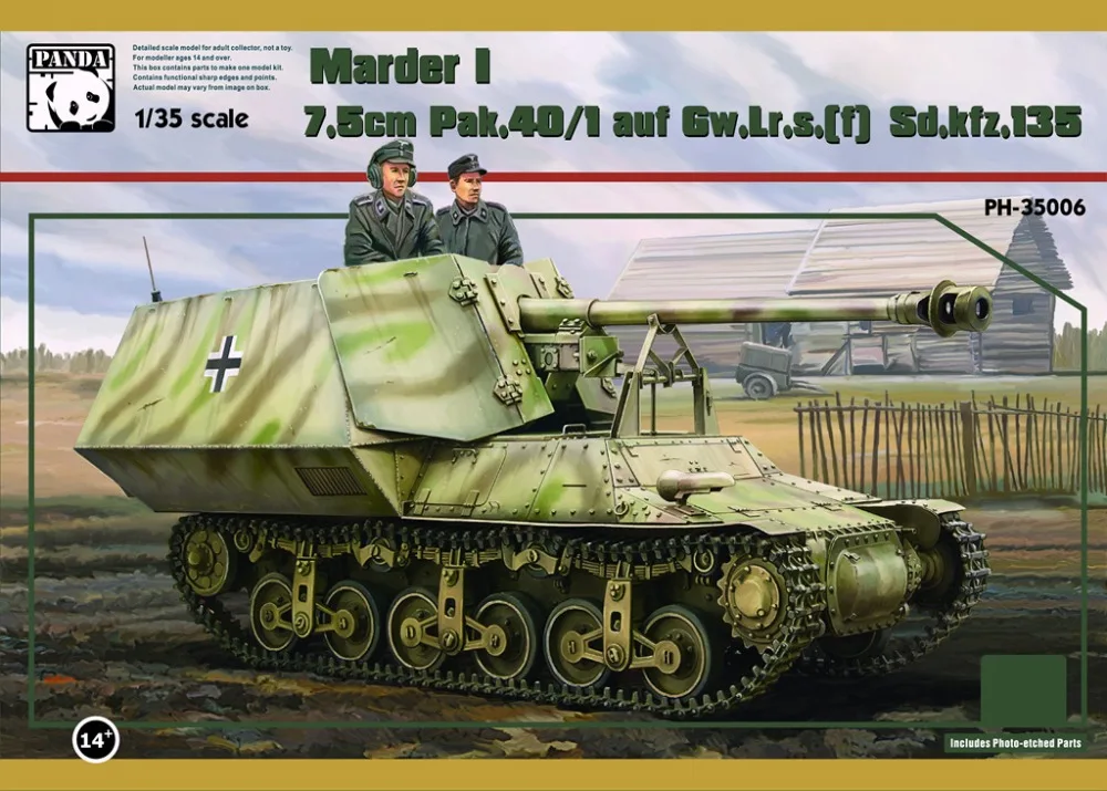 PANDA HOBBY PH35006 1/35 Scale Marder I 7 5 см Pak.40/1 auf Gw Lr. s. (f) Sd. kfz.135 | Игрушки и хобби