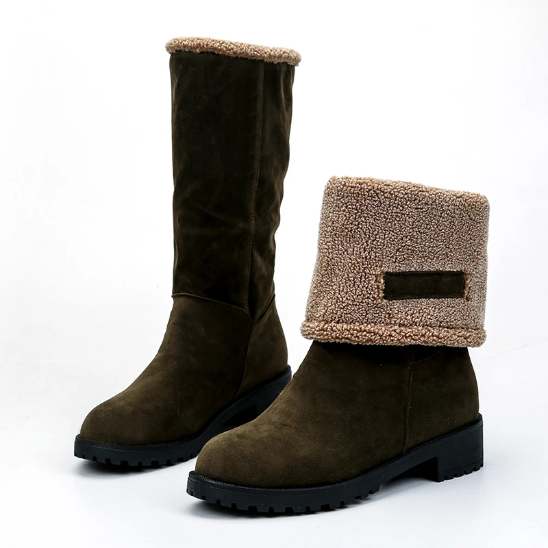 Women Snow Boots Thick Bottom Platform Waterproof Ankle Boots For Women Thick Warm fur Winter Warm Boots m494