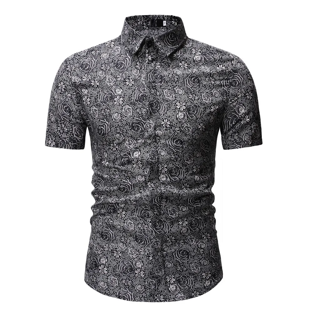 Hot Fashion Design High Quality Men Pattern Casual Printing Cotton Lapel Camouflage Short Sleeve Shirt | Мужская одежда