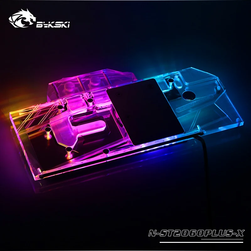 Bykski блок водяного охлаждения использовать для ZOTAC Geforce RTX2060 6GD6 PLUS OC6, охладитель GPU, 3pin, 4pin световой коллектор, N-ST2060PLUS-X