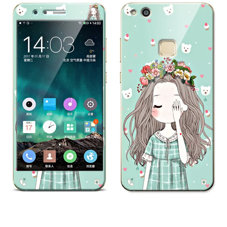 Чехол huawei p10 lite 360 градусов защитный чехол из ТПУ + цветной Интегрированный