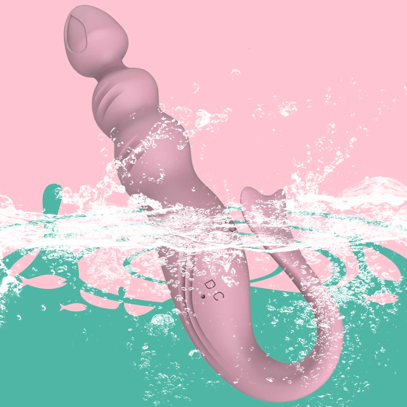 Anal Vibrator Dildo Vibrating Prostate Massager Men Plug Erotic Beads 10 Stimulation Butt Anus Silicone Sex Toys |