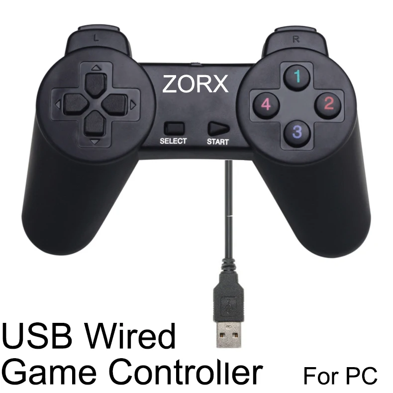 Zorx протянутая проволока геймпад USB 2 0 игровой джойстик проводной контроллер для