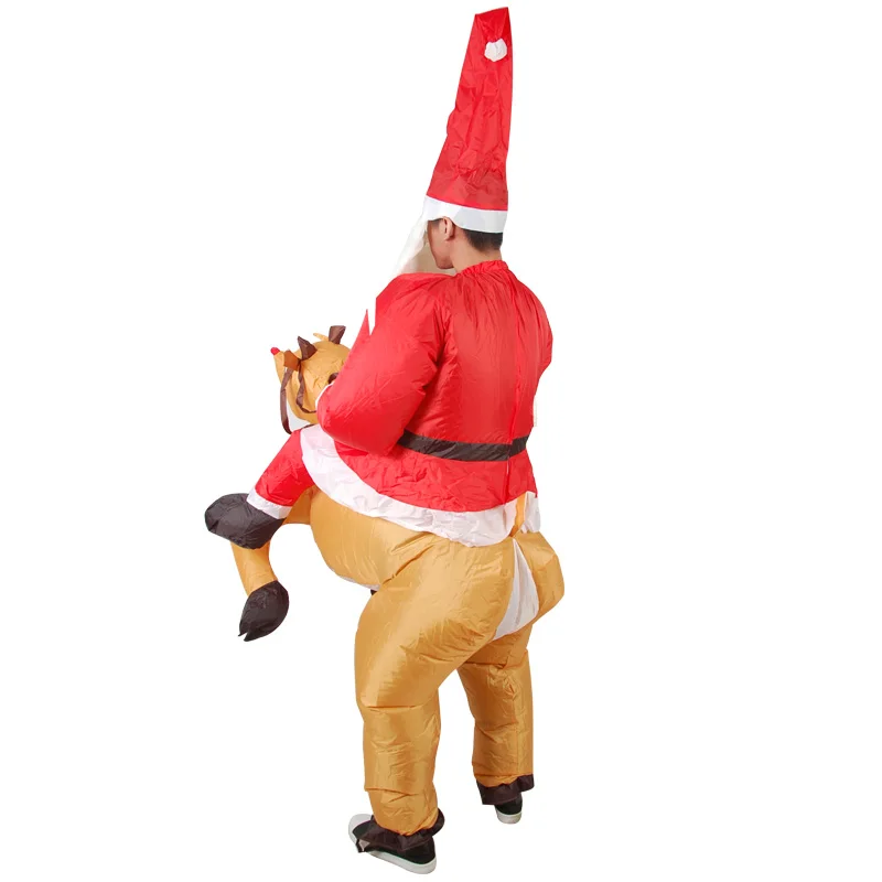 Christmas Costume Adult Inflatable Ride Deer Santa Claus Xmas Decor Jumpsuit Mounts Clothes New Year Gifts |