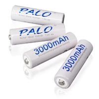 new brand palo 4pcs 2a aa battery batteries 1 2v aa 3000mah ni mh pre charged rechargeable battery 2a baterias for camera