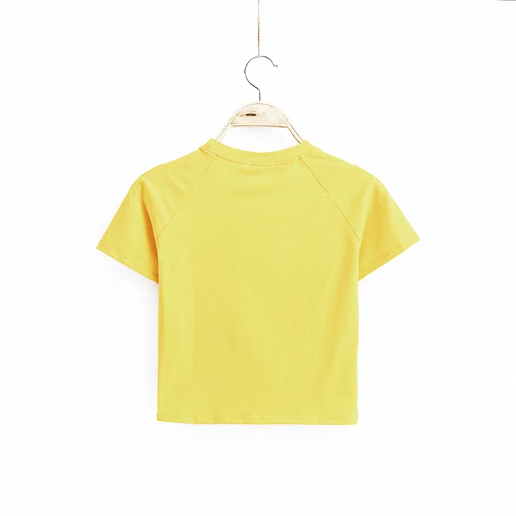 Женская желтая футболка с буквенным принтом Vetement Femme Roupas Camisa De T Das Mulheres