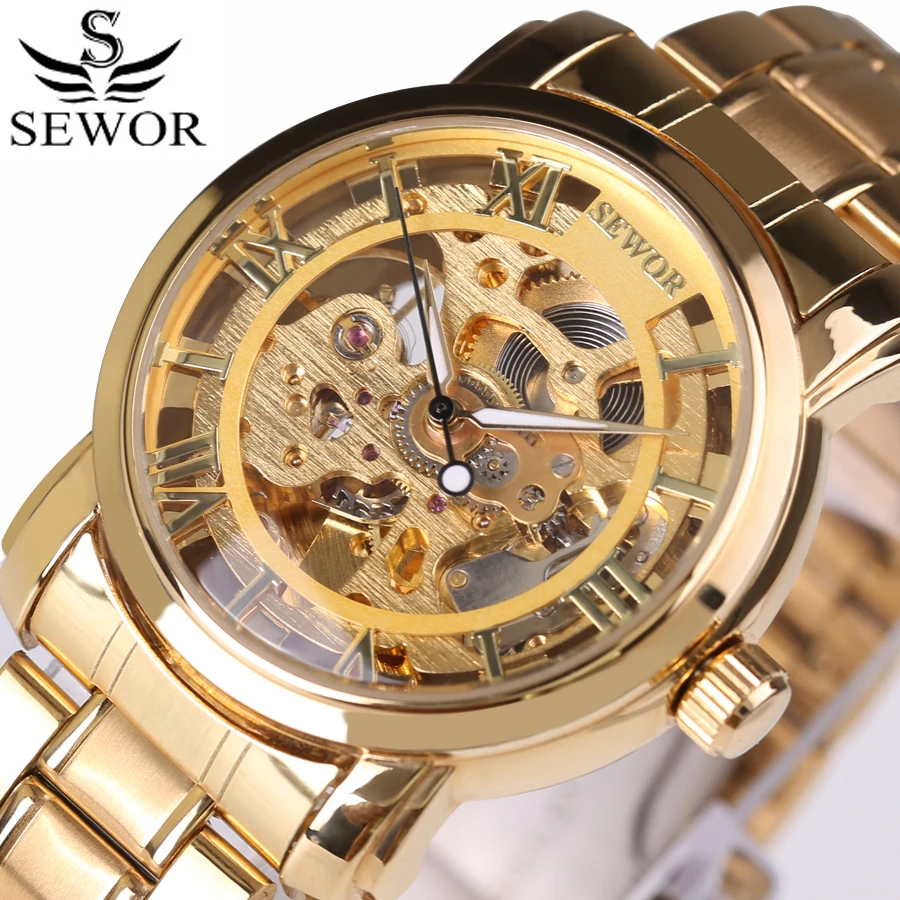 

Luxury Men's Automatic Self-Wind Mechanical Hollow Watch Waterproof Stainless Steel Skeleton Men Wrist watch relogio masculino