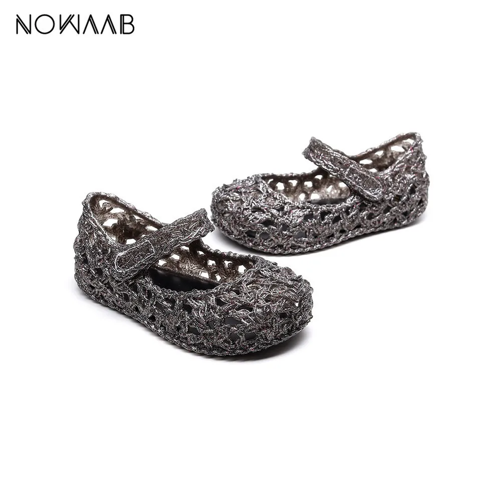 Mini Melissa Campana/Новинка года; пластиковые сандалии для девочек; сандалии принцессы для девочек; нескользящая детская пляжная обувь для маленьких девочек