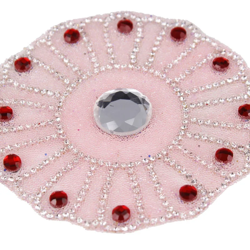1 шт. розовые стразы горячей фиксации аппликация для вышивки железом украшенная
