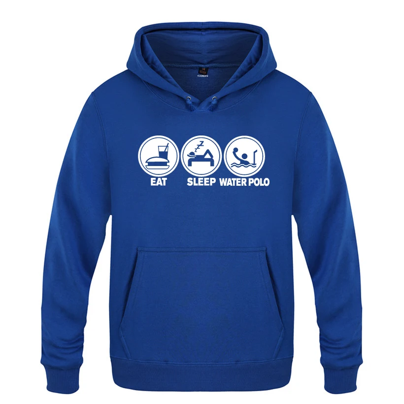 LAY BAT Eat Sleep Water Polo забавные креативные толстовки мужские мужские пуловеры флисовые толстовки с капюшоном - Цвет: LAY BAT