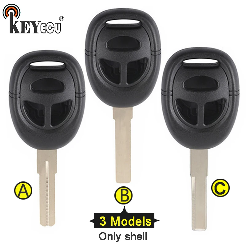 KEYECU for SAAB 9-3 9-5 Replacement 3 Button Remote Car Key Shell Case Blank Models With Uncut Blade | Автомобили и мотоциклы