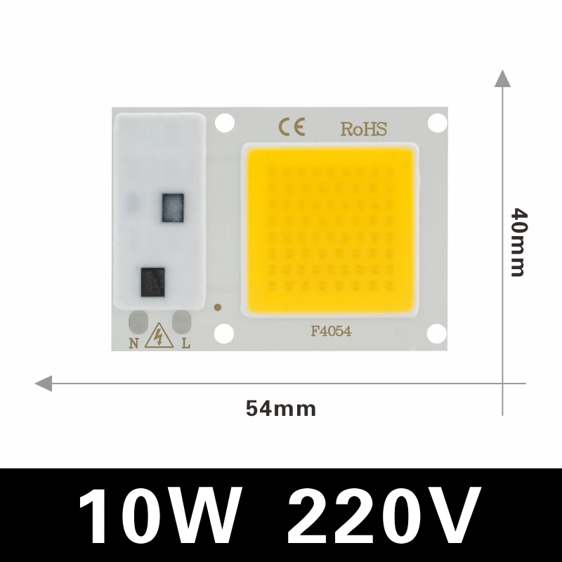 short chip 10W COB светодиодный ламповый чип 220V Smart IC, без необходимости драйвера, Ампульный светодиодный светильник, прожектор, точечный светильник 10W 20W 30W 50W 70W 100W 120W Diy светильник ing - Испускаемый цвет: short chip 10W