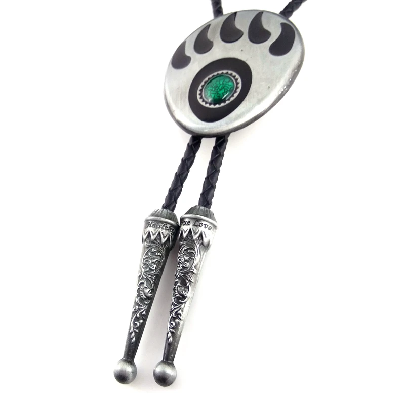 Оптовая продажа 5 шт./партия черный кожаный ковбойский галстук боло для мужчин с