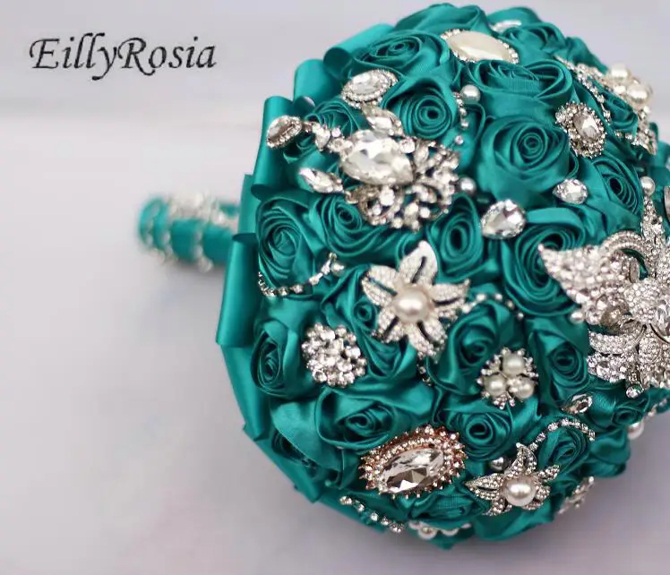 Кантри Свадебный букет водопад на заказ Элитные Кристаллы ювелирные изделия 6