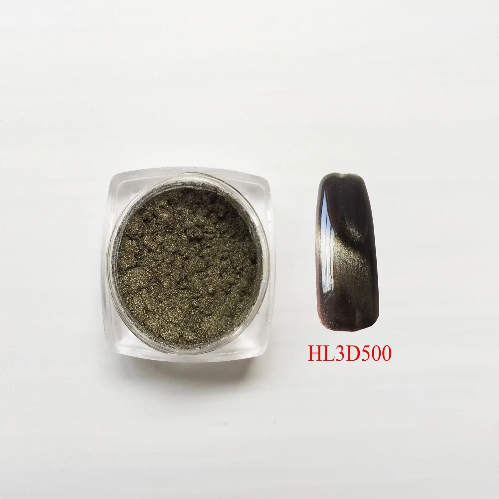 3D магнитный пигмент Hali 1 коробка кошачьи глаза Магнитный блеск для ногтей порошок