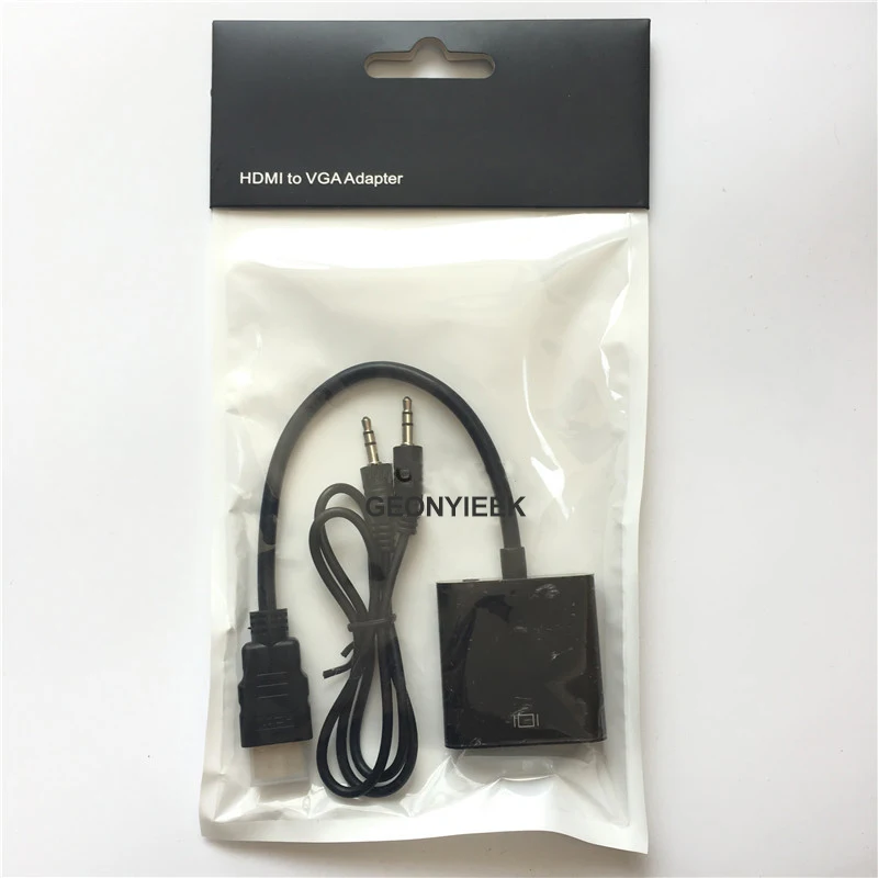 Высокое качество HDMI VGA кабель адаптер штекерным конвертер с разъемом адаптер 1080 P цифро аналоговый аудио-видео для портативных ПК Tablet