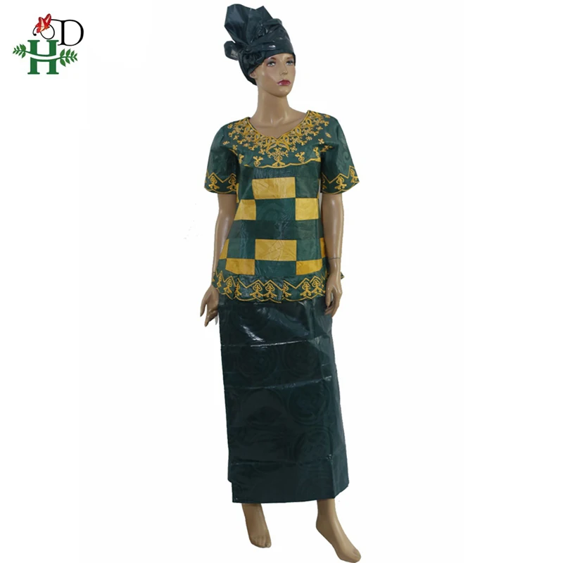 H &amp D халат pour les africaine femme Bazin riche традиционные африканские платья для женщин 100%