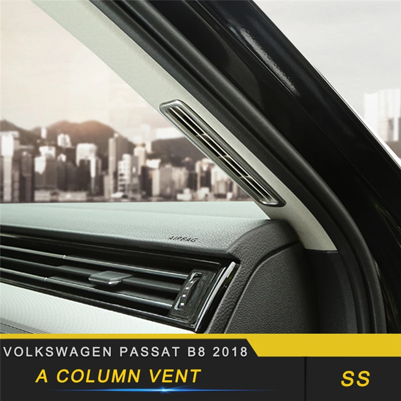 Для Volkswagen Passat B8 автомобильный Стайлинг Колонка A/C, устанавливаемое на вентиляционное отверстие в салоне автомобиля розетки Панель крышка обрезная рамка аксессуары для интерьера