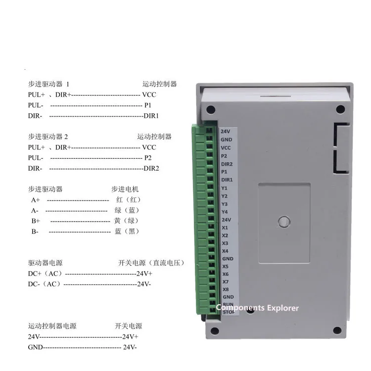ST300-D двухосевой шаговый серводвигатель контроллер 2-осевая связь
