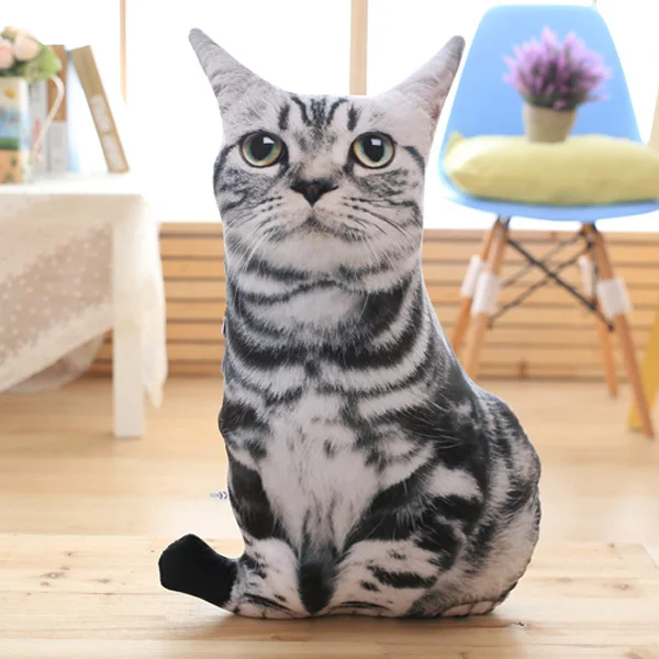 3D подушка в виде кошки кукла креативные милые плюшевые игрушки котенка подарок