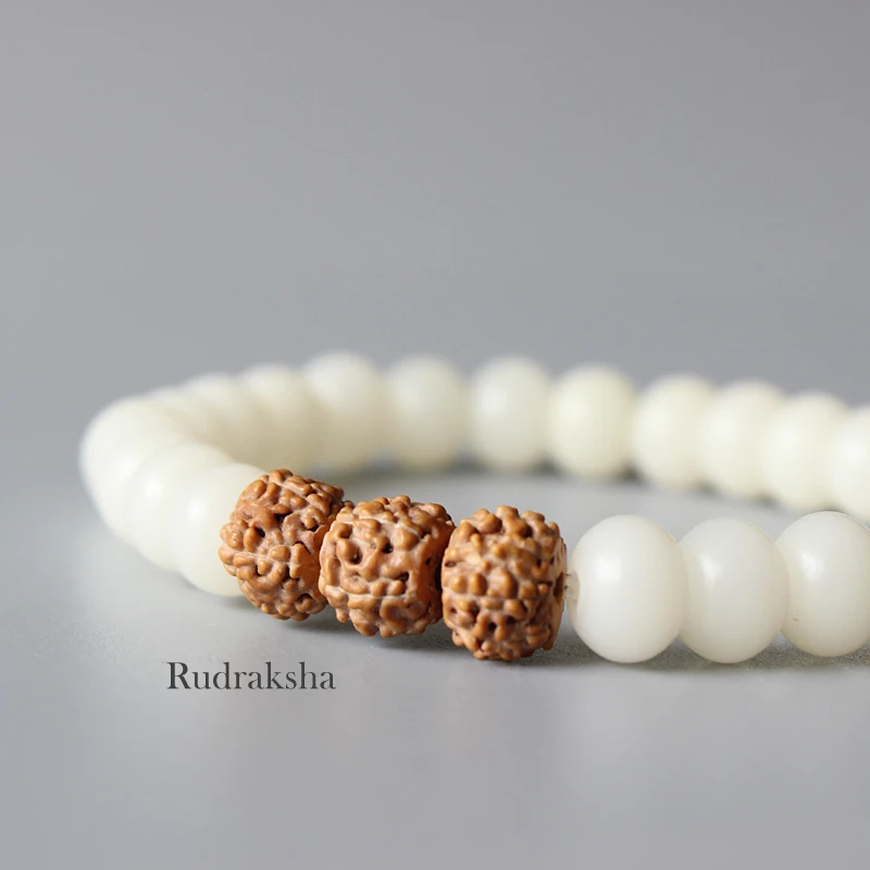 Оптовая продажа браслеты с бусинами из Семян Бодхи Rudraksha для женщин буддистский