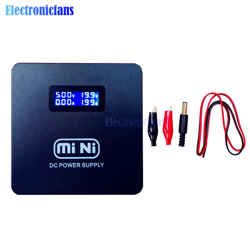 Черный мини LCD DC источник питания USB понижающий преобразователь со светодиодным