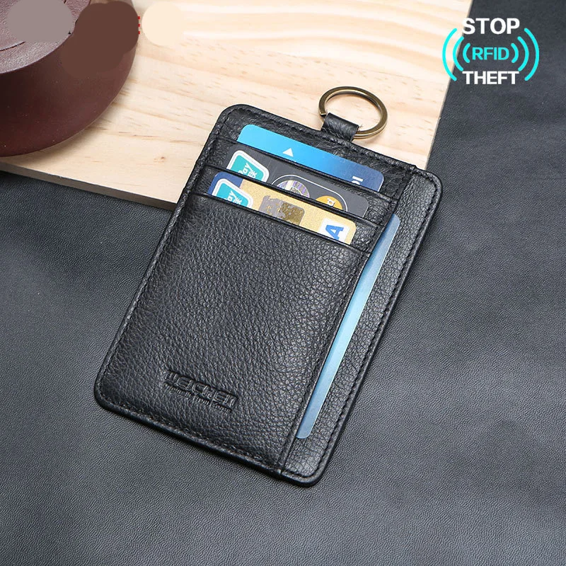 Из натуральной кожи тонкий маленький RFID для мужчин кошелек мужской мини