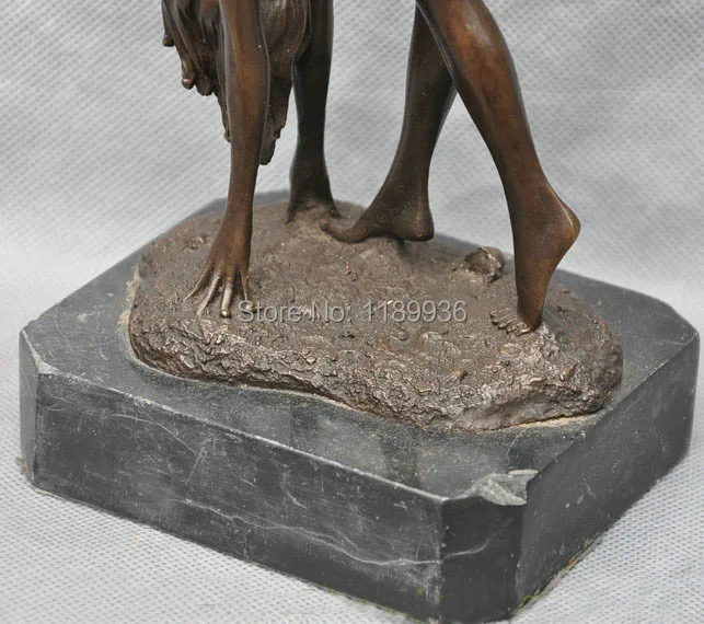 Бронзовая привлекательная статуя 8 дюймов для красоты тела женская обнаженная