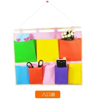 

Colorful non-woven multi-pocket storage hanging bag