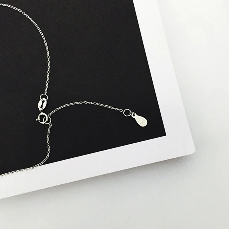 Серебро 925 Изящные Цепочки и ожерелья Jewelry Кристалл Rhinestone крошечный сладкий лук