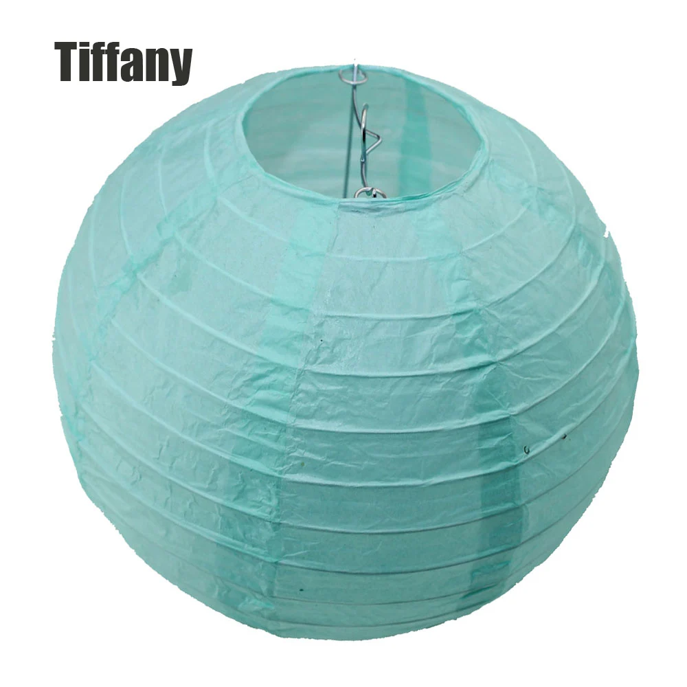 tiffany 10 шт./лот " 8" 1" 12" 1" 16" белый/розовый 20 цветов круглые бумажные фонари для свадебной вечеринки украшения церемонии подвесные фонари - Цвет: tiffany