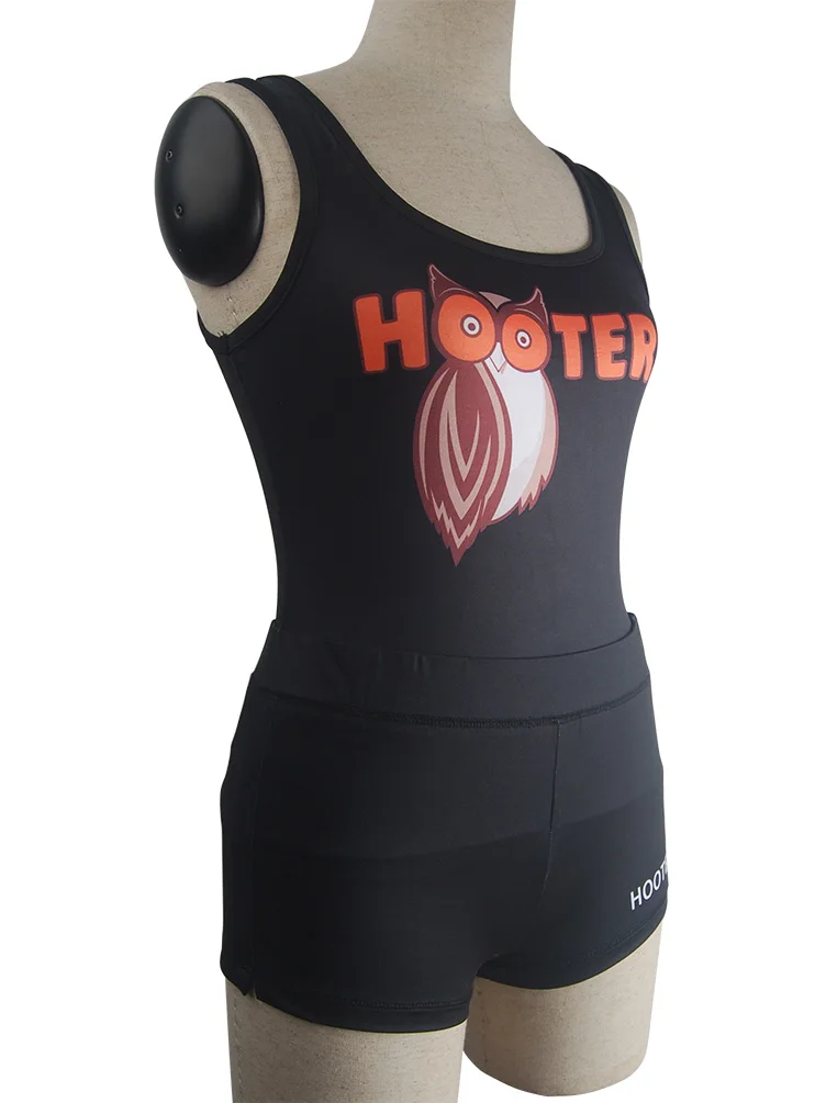 Женская униформа с капюшоном для девочек сексуальный наряд шорты официанта топ