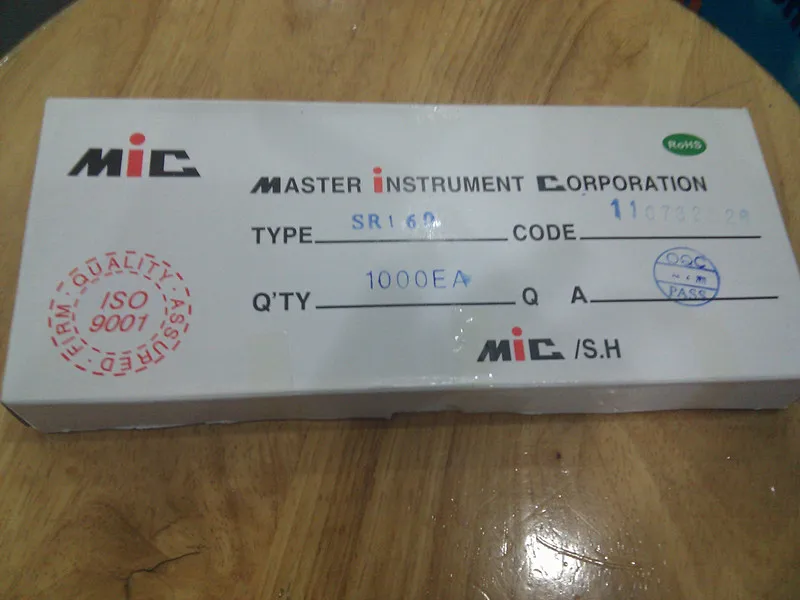 Выпрямитель Диод SR160 1A/60 В DO 41 Шоттки|diode 1a|diode rectifierdiode schottky |